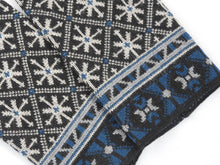 画像をギャラリービューアに読み込む, ハンドウォーマー 【マーラ柄 黒×ブルー】 No.1005-2