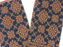 画像をギャラリービューアに読み込む, ハンドウォーマー クラシック柄 No.1005-4 ブラック×オレンジ