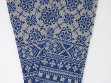 画像をギャラリービューアに読み込む, ハンドウォーマー クラシック柄 No.1005-4 ライトグレー×ブルー杢