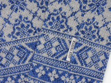 画像をギャラリービューアに読み込む, ハンドウォーマー クラシック柄 No.1005-4 ライトグレー×ブルー杢