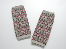 画像をギャラリービューアに読み込む, ハンドウォーマー 【森 アイボリー×ピンク系】 No.1003-4