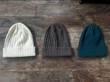 画像をギャラリービューアに読み込む, リブ編みニットキャップ 【ホワイト】
