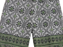 画像をギャラリービューアに読み込む, ハンドウォーマー 【花柄 緑系サシ色】 No.1005-1