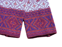 画像をギャラリービューアに読み込む, ハンドウォーマー 【花柄 赤系サシ色】 No.1005-1