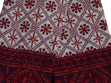 画像をギャラリービューアに読み込む, ハンドウォーマー 【花柄 赤系サシ色】 No.1005-1