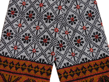 画像をギャラリービューアに読み込む, ハンドウォーマー 【花柄 オレンジ系サシ色】 No.1005-1