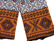 画像をギャラリービューアに読み込む, ハンドウォーマー 【花柄 オレンジ系サシ色】 No.1005-1