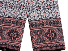 画像をギャラリービューアに読み込む, ハンドウォーマー 【花柄 ピンク系サシ色】 No.1005-1