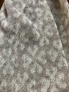 麻×麻ジャカードニットターバン　NATURAL COLOR×BEIGE