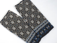 ハンドウォーマー 【マーラ柄 黒×ブルー】 No.1005-2